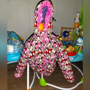 4t Disney minnie mouse winter pink lined puffy coat